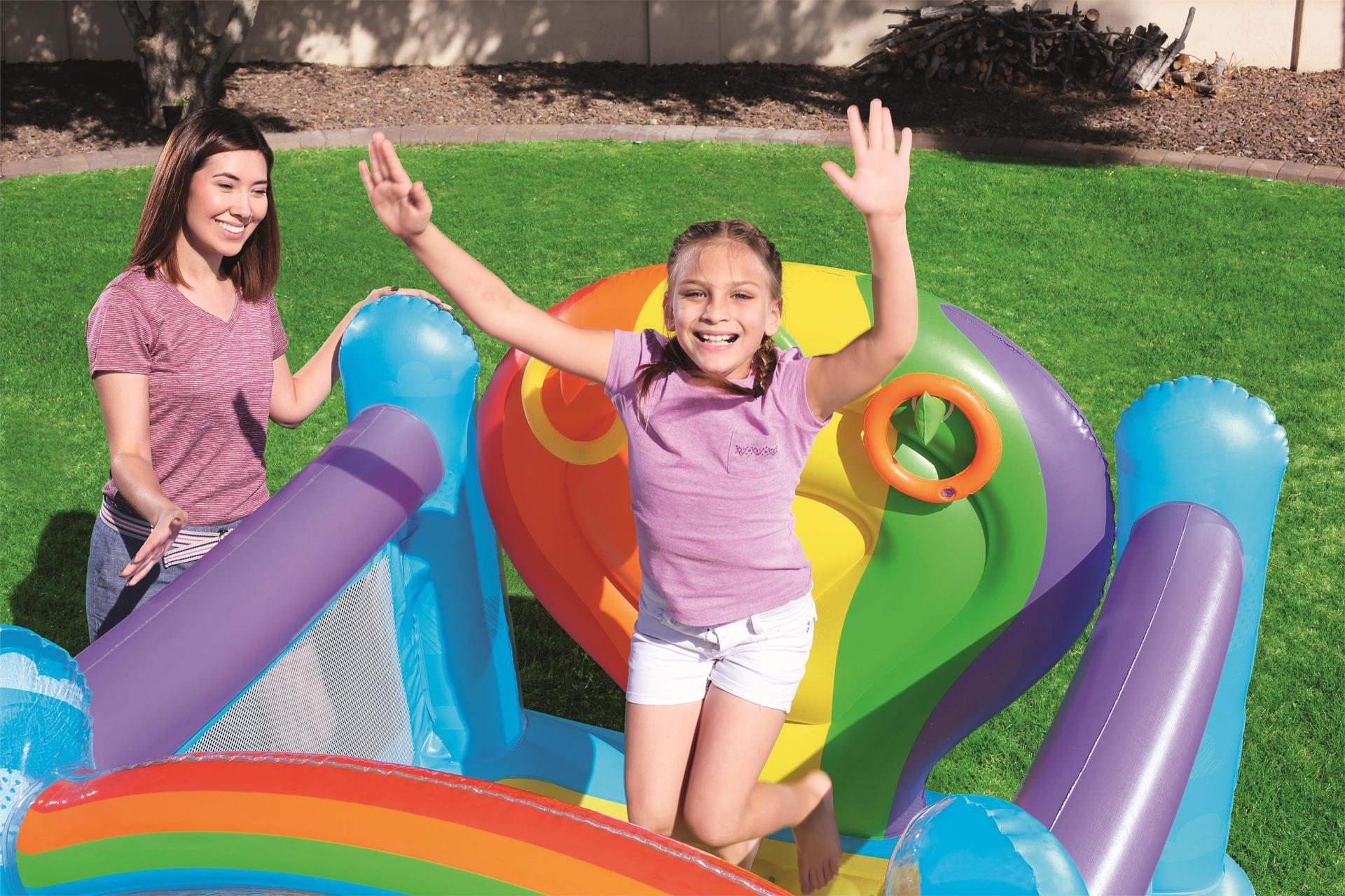 Bestway 52269 Safe Small Household Hot Air Balloon Trampoline Trampoline Amusement Inflatable Indoor Castle