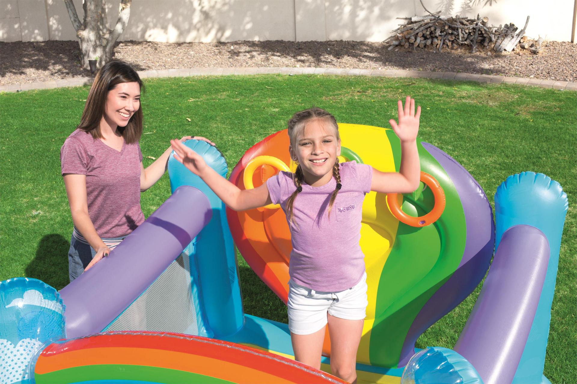 Bestway 52269 Safe Small Household Hot Air Balloon Trampoline Trampoline Amusement Inflatable Indoor Castle