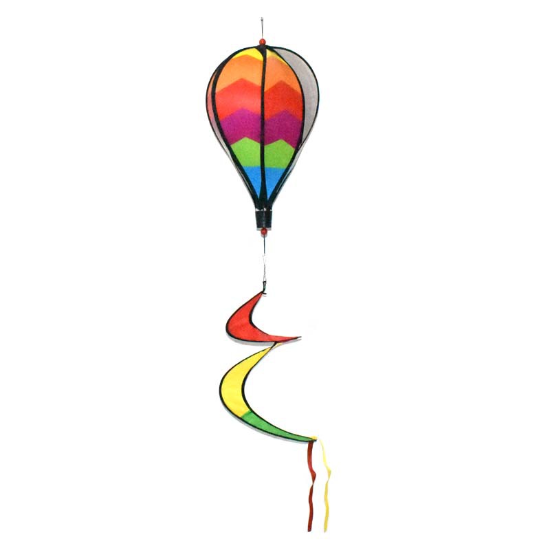 Outdoor Hanging Rainbow Hot Air Balloon Rotating Wind Bar Park Scenic Spot Windmill Festival Kindergarten Decorations Arrangement Hanging Decoration