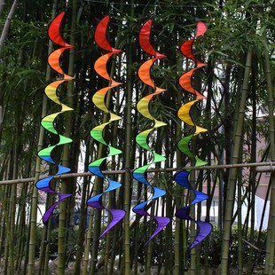 Outdoor Hanging Rainbow Hot Air Balloon Rotating Wind Bar Park Scenic Spot Windmill Festival Kindergarten Decorations Arrangement Hanging Decoration