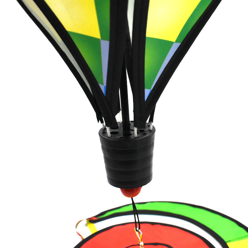 Outdoor Hanging Rainbow Hot Air Balloon Rotating Wind Bar Park Scenic Spot Windmill Festival Kindergarten Decorations Arrangement Hanging Decoration