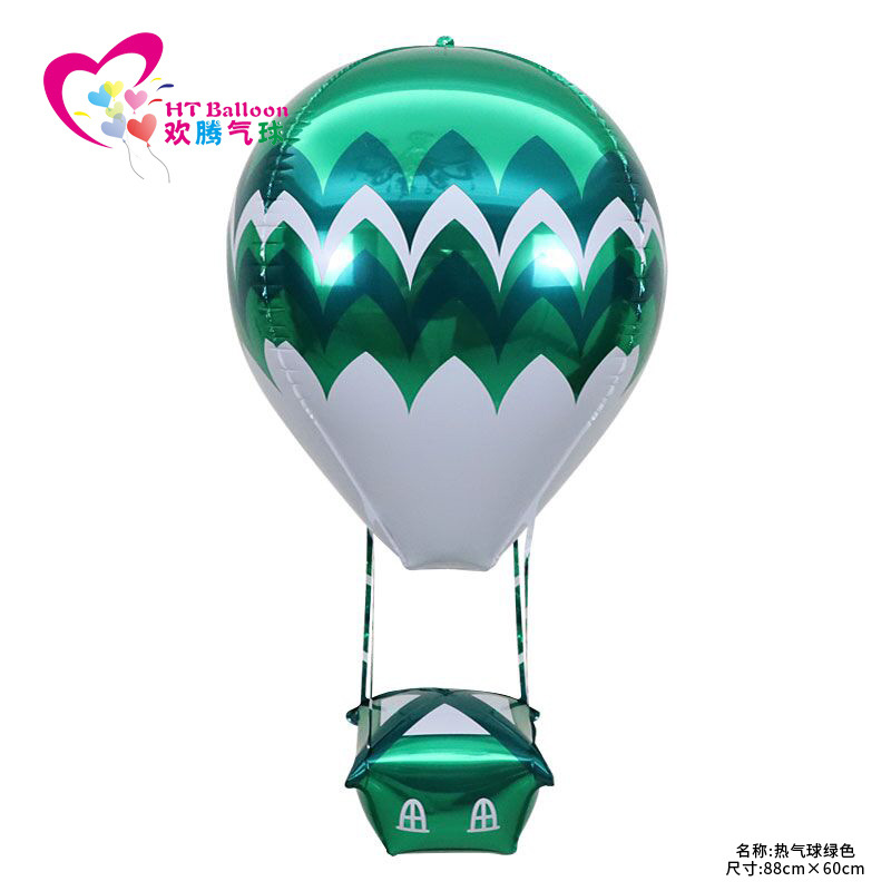 New 22-Inch 4D Aluminum Balloon Wedding Birthday Party Decoration Floating Air Layout Hot Air Balloon