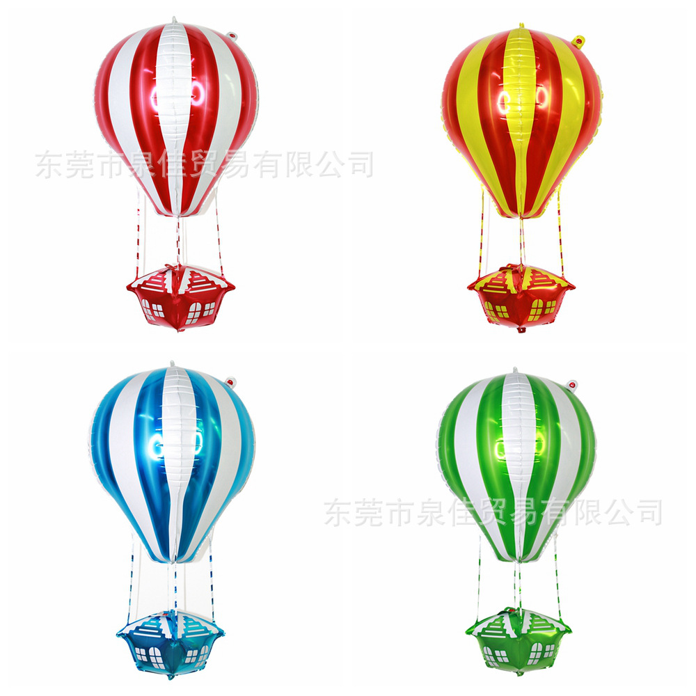 4D Aluminum Balloon Aluminum Foil Ball Hot Air Balloon Baby Banquet Decoration Party Layout Cross-Border Hot Air Balloon