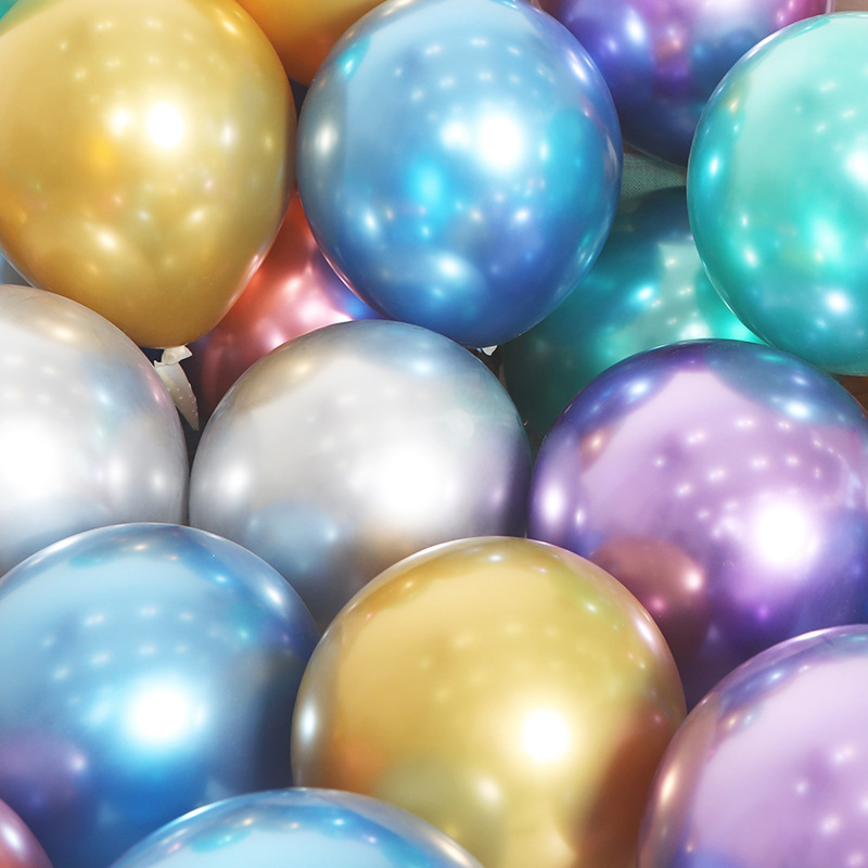Metal Balloon Decoration Scene Layout Golden Inflatable Flying Colorful Floating Empty Hot Air Balloon