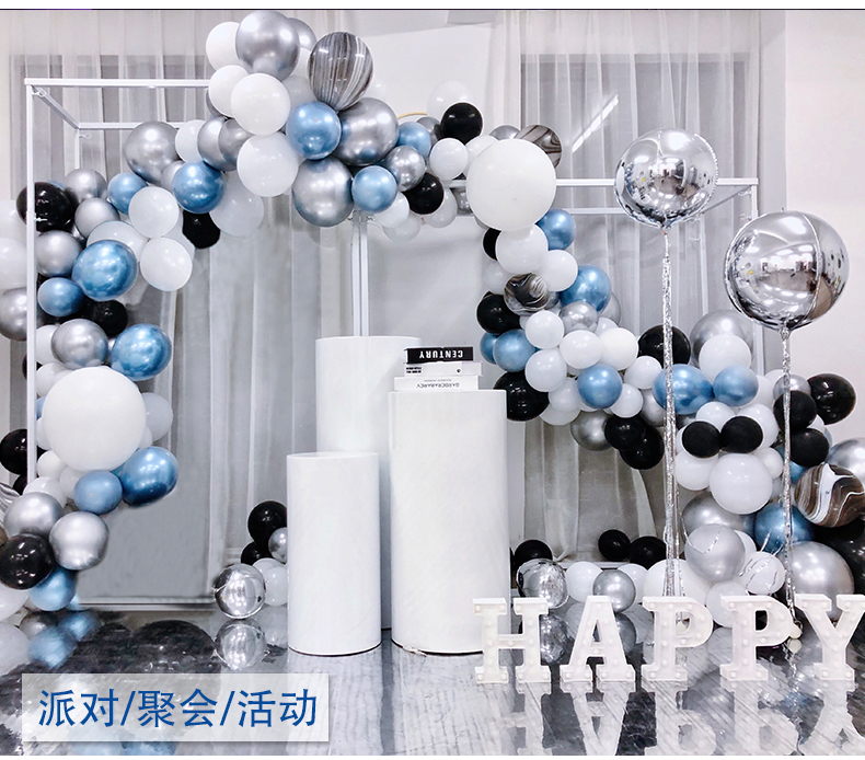 Metal Balloon Decoration Scene Layout Golden Inflatable Flying Colorful Floating Empty Hot Air Balloon