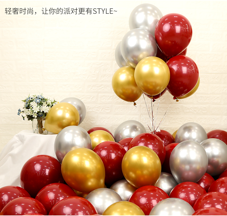 Metal Balloon Decoration Scene Layout Golden Inflatable Flying Colorful Floating Empty Hot Air Balloon