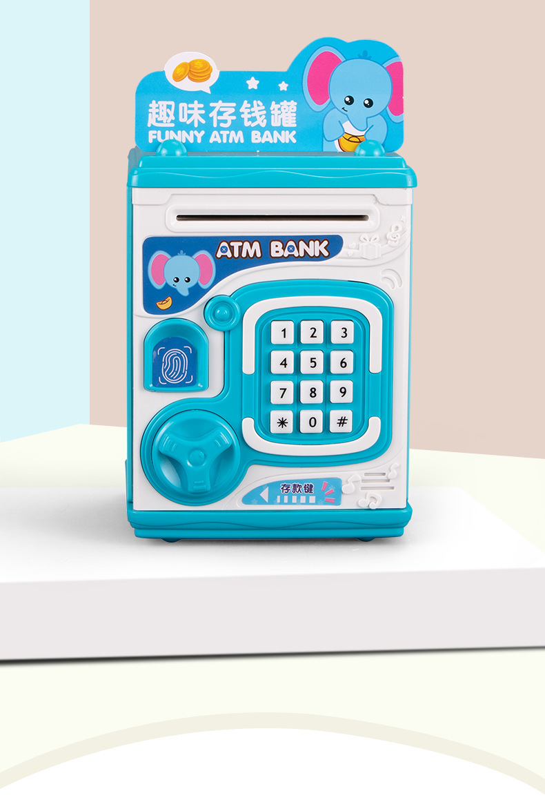 Children's Cartoon Piggy Bank Toy Simulation Fingerprint Unlocking Sound Effect Intelligent Fun ATM Money Box Story Machine Children's Cartoon Piggy Bank Toy Simulation Fingerprint Unlocking Sound Effect Intelligent Fun ATM Money Box Story Machine