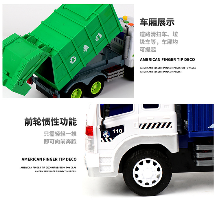 Large Light Music Inertia Toy Car Early Childhood Education Story Machine Garbage Classification Sanitation Car Model Toy Large Light Music Inertia Toy Car Early Childhood Education Story Machine Garbage Classification Sanitation Car Model Toy