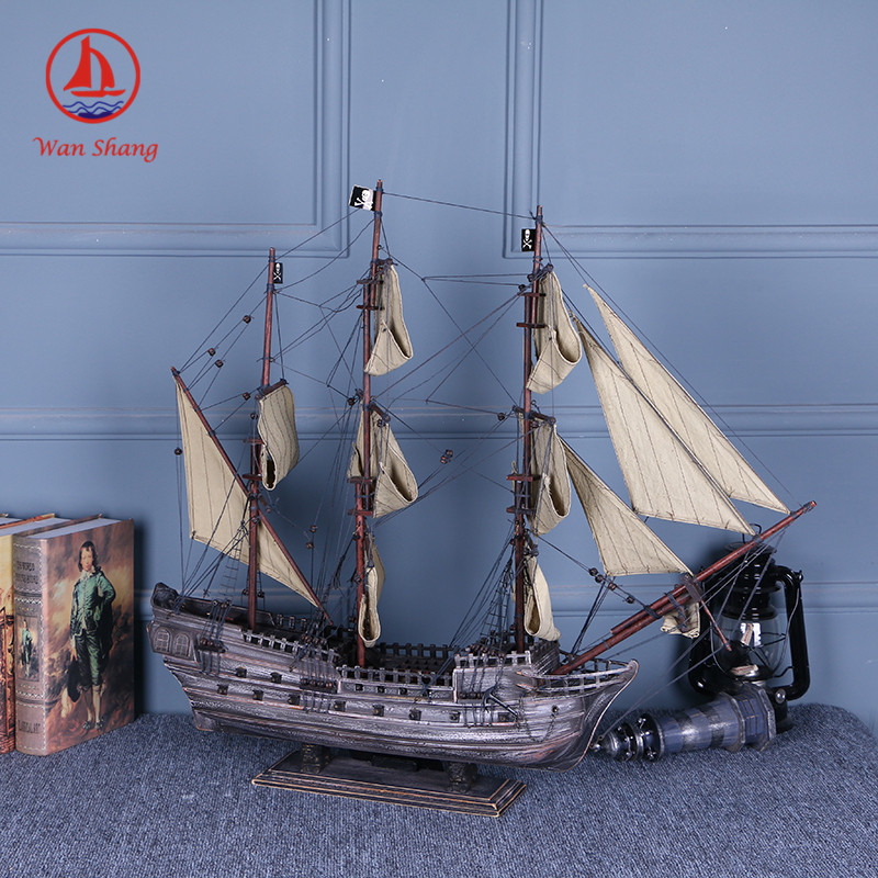 Imitation Real 87cm Pirate Ship Sailboat Decoration Mediterranean Style Crafts Decorations Decoration Ship Model Wholesale