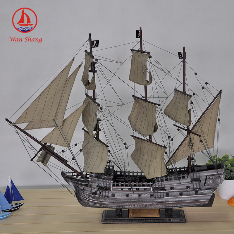 Imitation Real 87cm Pirate Ship Sailboat Decoration Mediterranean Style Crafts Decorations Decoration Ship Model Wholesale