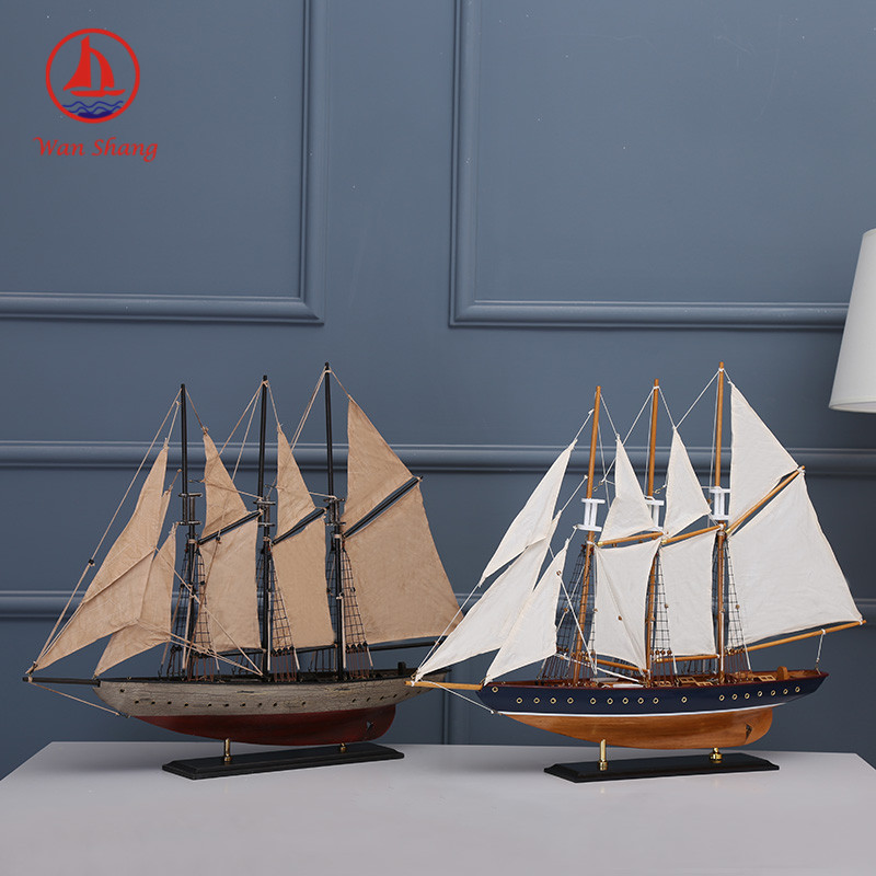 Crafts American Sailboat Office Decoration Ship Model New Simulation Painted Handmade Decorations Can Be Customized Wholesale