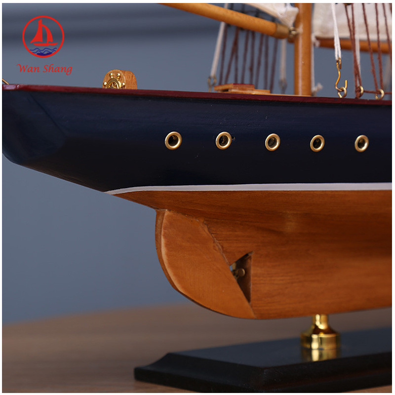 Crafts American Sailboat Office Decoration Ship Model New Simulation Painted Handmade Decorations Can Be Customized Wholesale