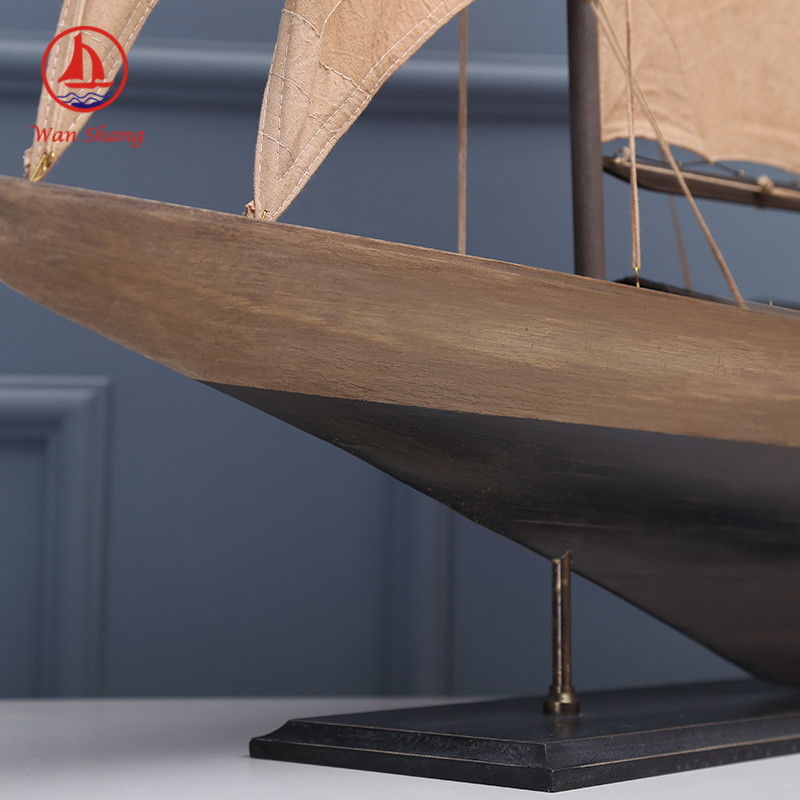 Sloop American Sailboat Handmade Finish Crafts Simulation Sailboat Decoration Decoration Office Wholesale