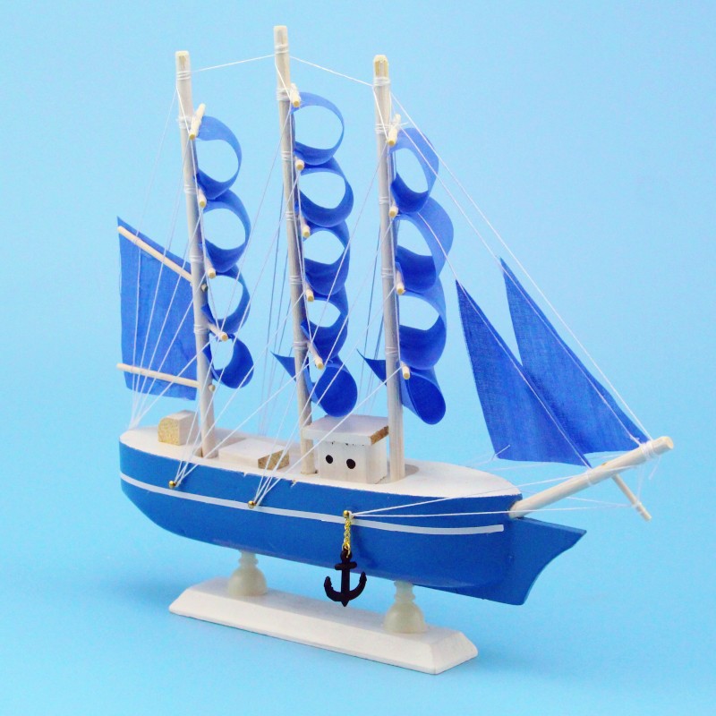 Creative Girl Heart-Solid Wood Sailboat Mediterranean Style Friends Birthday Gift Model Boat with Lights Creative Girl Heart-Solid Wood Sailboat Mediterranean Style Friends Birthday Gift Model Boat with Lights