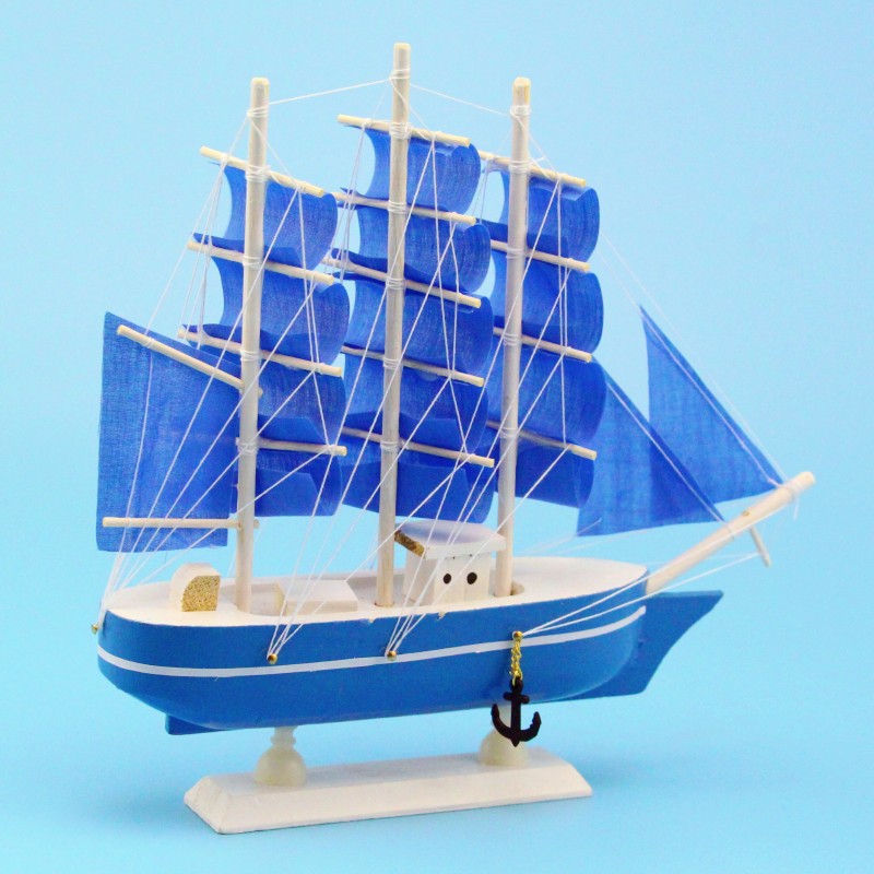 Creative Girl Heart-Solid Wood Sailboat Mediterranean Style Friends Birthday Gift Model Boat with Lights Creative Girl Heart-Solid Wood Sailboat Mediterranean Style Friends Birthday Gift Model Boat with Lights
