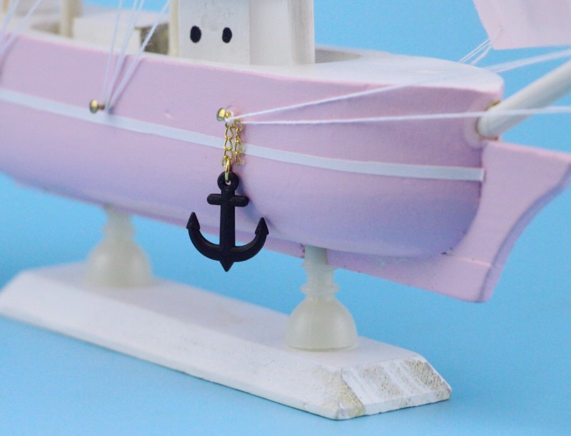 Creative Girl Heart-Solid Wood Sailboat Mediterranean Style Friends Birthday Gift Model Boat with Lights Creative Girl Heart-Solid Wood Sailboat Mediterranean Style Friends Birthday Gift Model Boat with Lights