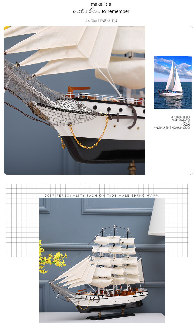 Simulation Model Home Decoration Log Hand-Assembled Sailboat Sailboat Decorative Crafts Decoration Painted Gift Simulation Model Home Decoration Log Hand-Assembled Sailboat Sailboat Decorative Crafts Decoration Painted Gift
