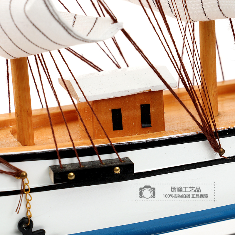 Room Decorations Boys Trendy Desk Furnishings Sailboat Decoration Boys Children's Room Home Wooden Boat Model