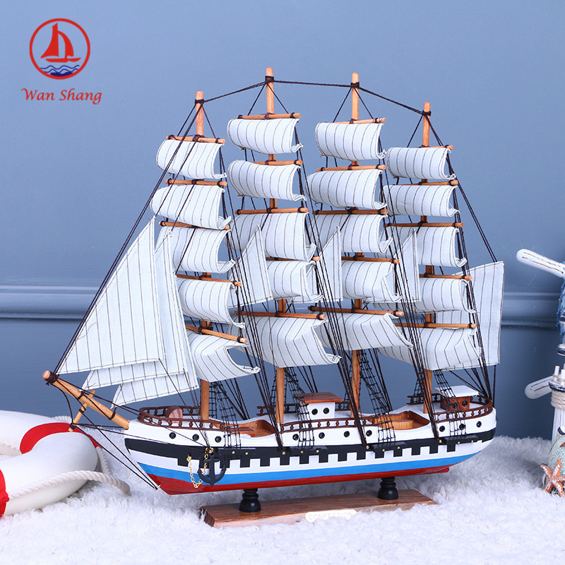 Color Simulation Sailboat Model Office Home Decoration Assembly Sailboat Decorative Crafts Decoration Wholesale