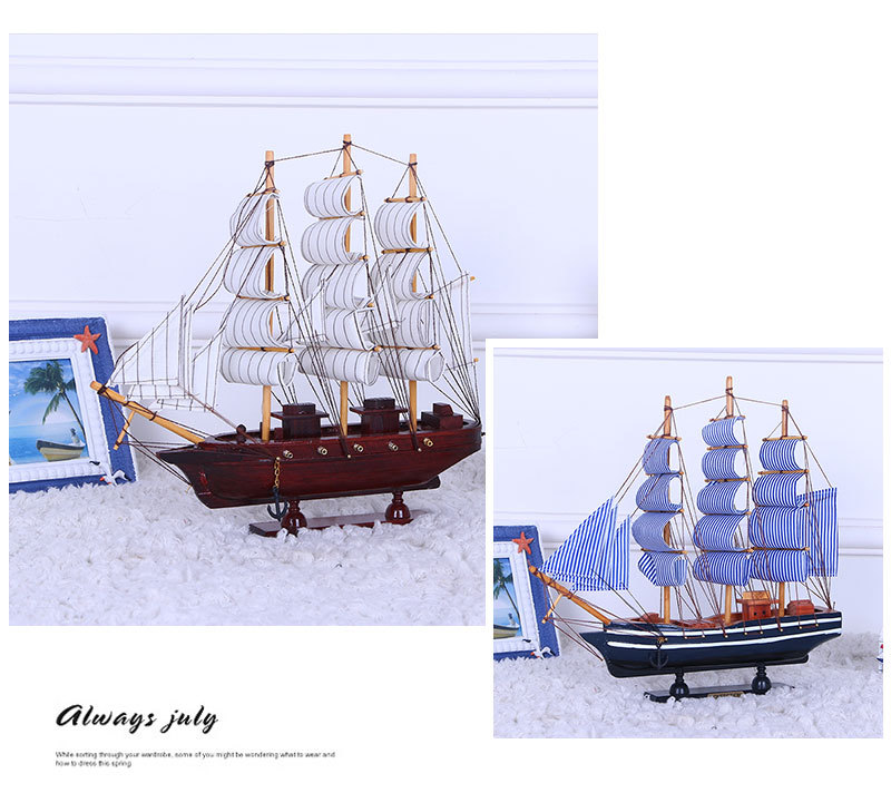 Painted Desk Ornaments 33cm Handmade Boat a Variety of Small Simulation Ship Model Solid Wood Window Sailing Crafts Decorations Painted Desk Ornaments 33cm Handmade Boat a Variety of Small Simulation Ship Model Solid Wood Window Sailing Crafts Decorations