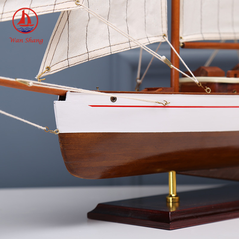 Handmade Crafts Simulation Sailboat Decoration American Sailboat Log Multi-Color Assembly Decoration Office Sailboat