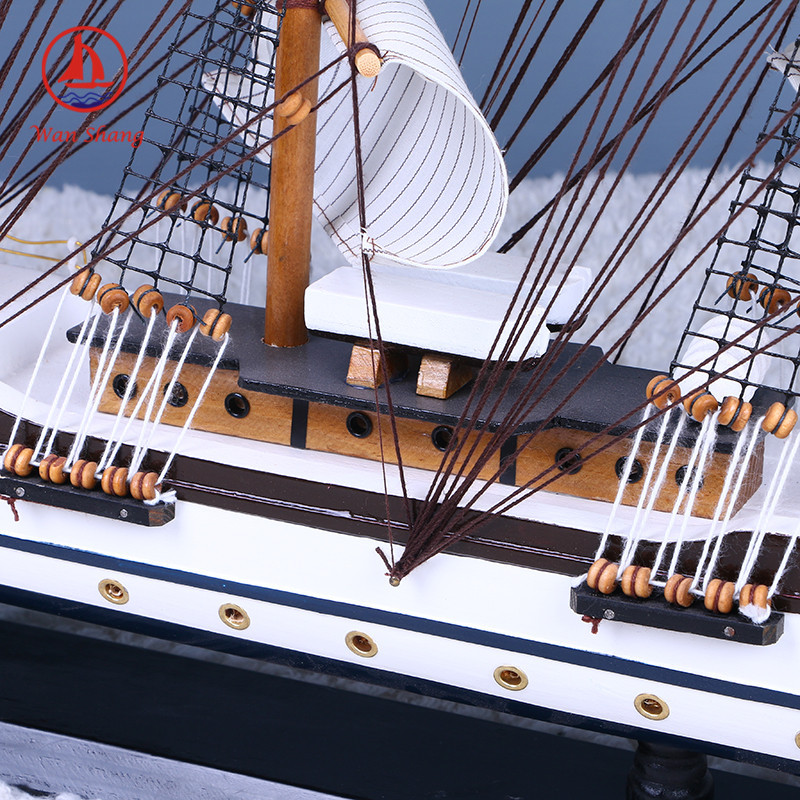 Sailboat Model Wooden Sailboat Crafts Decoration Office Transfer Decoration 80cm Sailboat Wholesale
