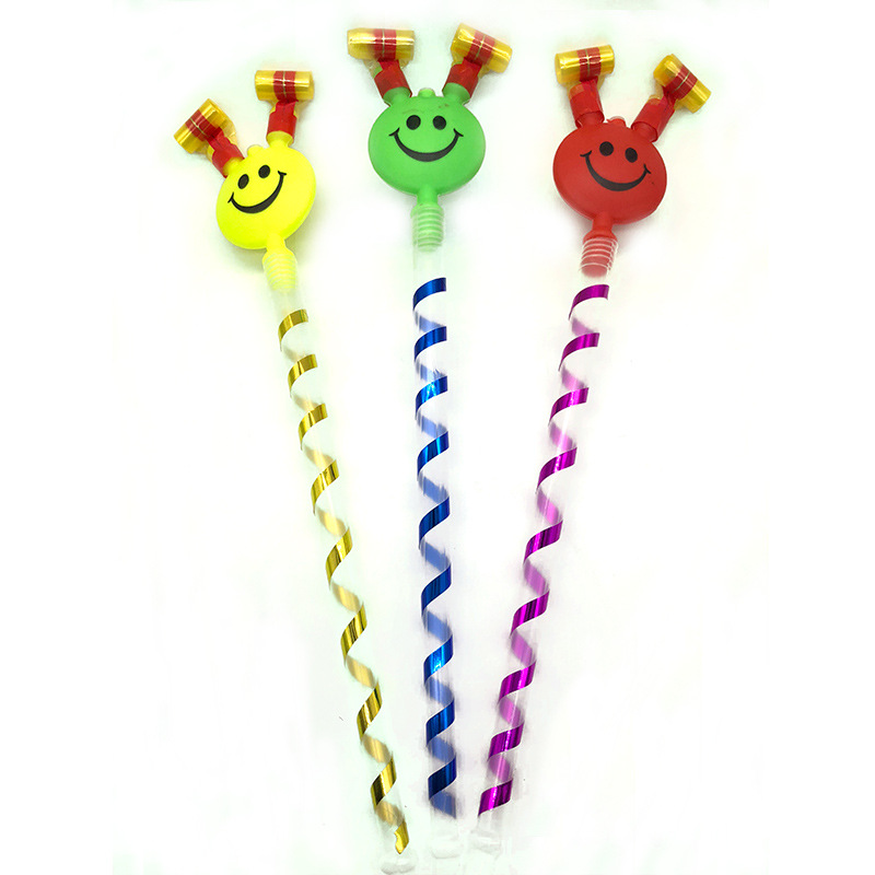 Large Smiling Face Blowing Dragon Whistle Blowing Children's Toy Clown Party Gathering Cheering Props Stall Wholesale Large Smiling Face Blowing Dragon Whistle Blowing Children's Toy Clown Party Gathering Cheering Props Stall Wholesale
