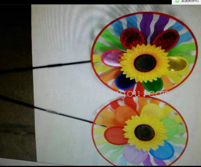 Manufacturers supply turntable sun flower windmill children toy windmill photography decorative windmill