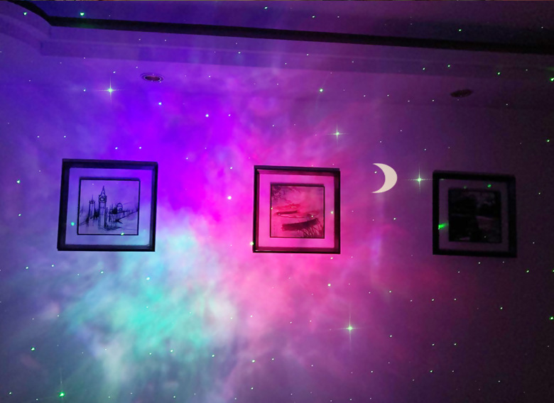 Laser Starry Sky Projection Lamp Projector 3D Nebula Sleep Aid Small Night Lamp with Bluetooth Music Lamp