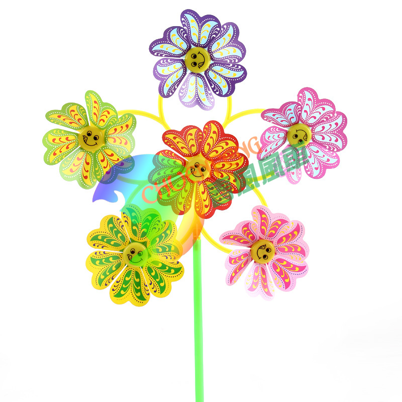 The new India six toy windmill windmill mixed new smiling face