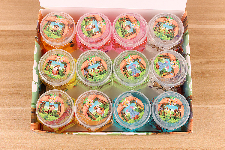 Animal Hexagonal Bottle Crystal Mud Colored Clay DIY Jelly Mud Plasticine Transparent Crystal Mud Light Brickearth