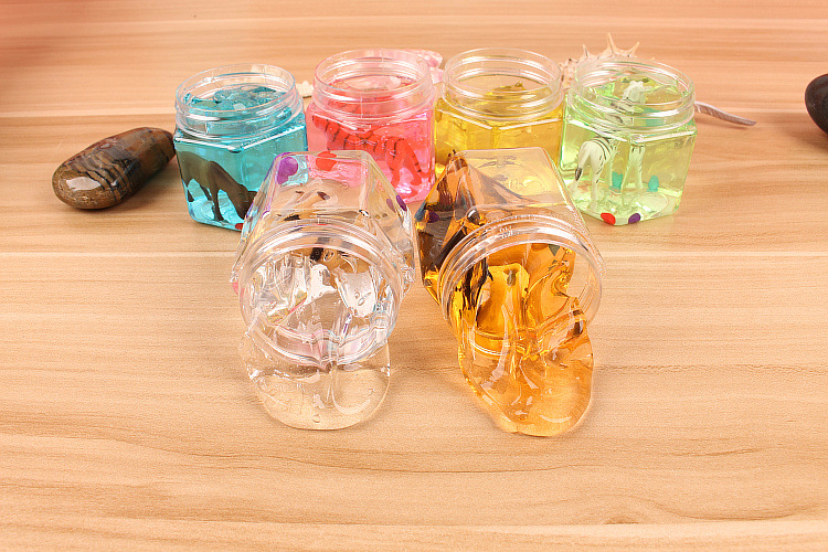 Animal Hexagonal Bottle Crystal Mud Colored Clay DIY Jelly Mud Plasticine Transparent Crystal Mud Light Brickearth