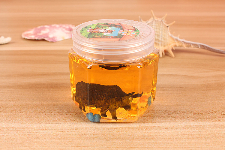 Animal Hexagonal Bottle Crystal Mud Colored Clay DIY Jelly Mud Plasticine Transparent Crystal Mud Light Brickearth