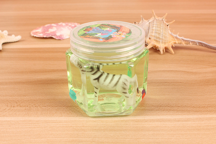 Animal Hexagonal Bottle Crystal Mud Colored Clay DIY Jelly Mud Plasticine Transparent Crystal Mud Light Brickearth