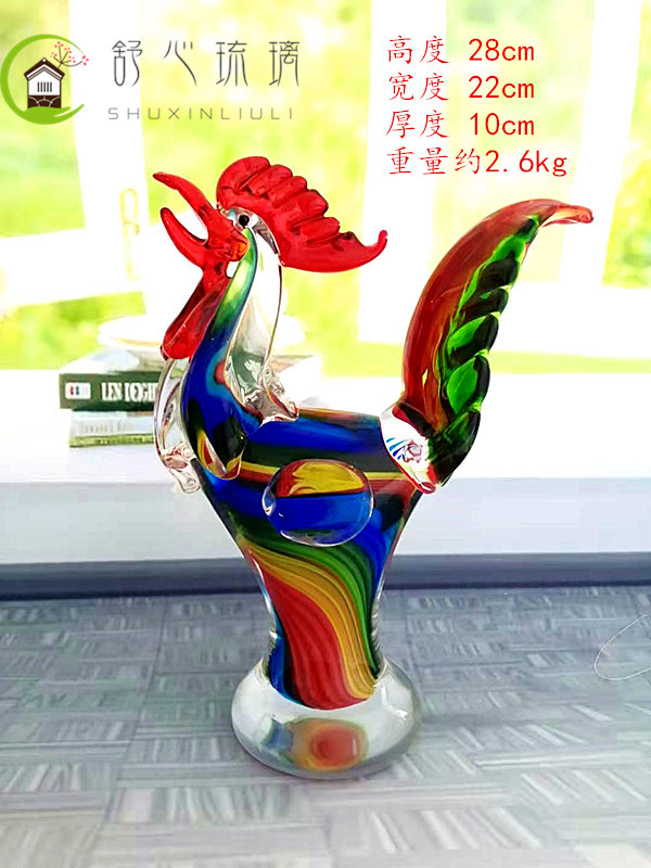 Crystal Rooster Hen Wine Cabinet Decoration Glass Glass Craft Creative 12 Zodiac Crystal Animal