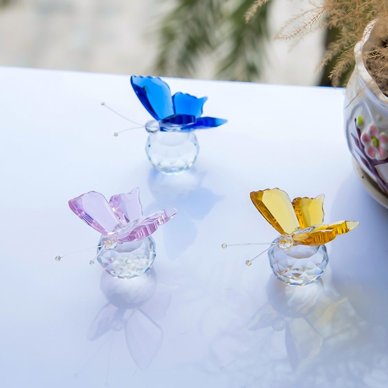 K9 Crystal Butterfly Small Ornaments Crystal Small Animal Ornaments Step into E-Commerce Crystal Animal