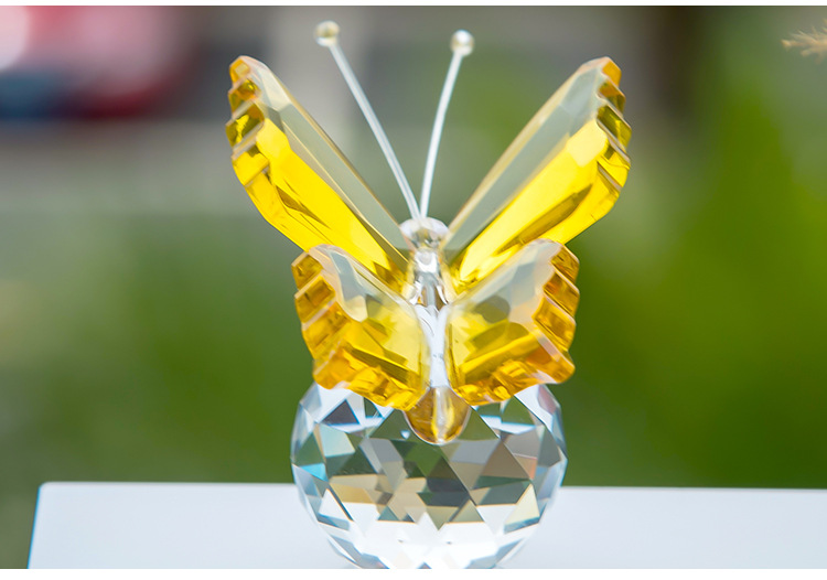 K9 Crystal Butterfly Small Ornaments Crystal Small Animal Ornaments Step into E-Commerce Crystal Animal