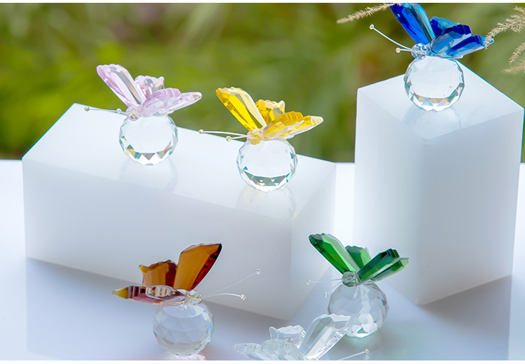 K9 Crystal Butterfly Small Ornaments Crystal Small Animal Ornaments Step into E-Commerce Crystal Animal