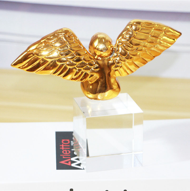 Simple Crystal Angel Decoration Fat Angel Decorative Crafts Sample Room Decoration Crystal Animal