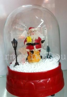 Manufacturers selling Christmas snow blowing windmill Glass Music Box Christmas gift electric snow ball