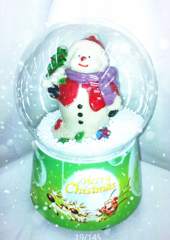 Creative Christmas windmill glass snow snow globe music box gifts 1018A