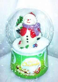 Creative Christmas windmill glass snow snow globe music box gifts 1018A