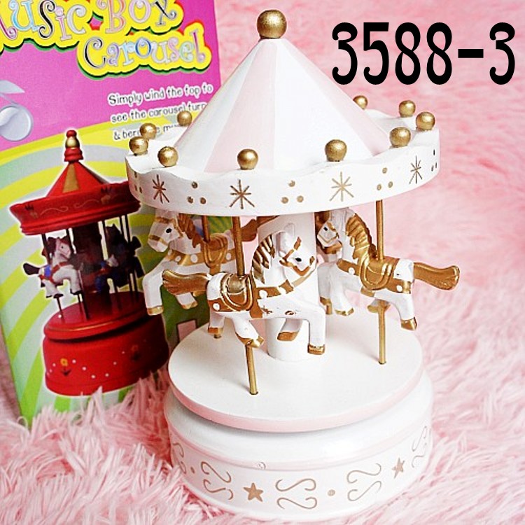 Wooden carousel music box Christmas gifts Birthday gifts Variety of options
