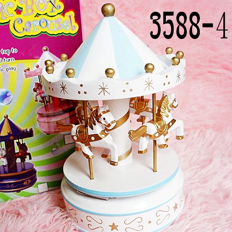 Wooden carousel music box Christmas gifts Birthday gifts Variety of options