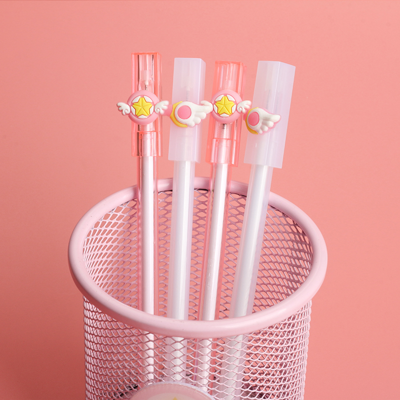 Simple and Fresh Fairy Magic Wand Gel Pen Creative Square Head Cap of a Pen Fairy Magic Wand Office Learning Pen