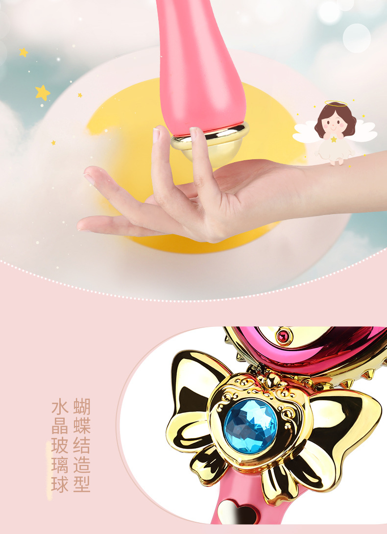 Children's Fairy Magic Wand Girls' Toy Princess Luminous Love Star Truncheon Music 3-6 Birthday Gift