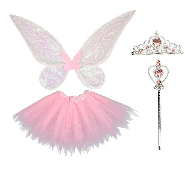Children's Angel Little Fairy Toy Fairy Wings Girls Butterfly Princess Props Magic Fairy Wand