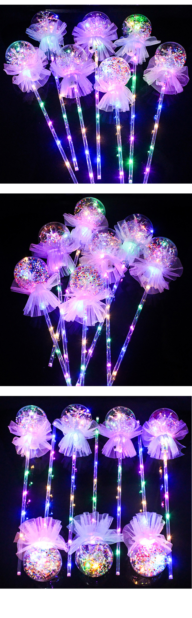 New floor Shine Bobbleball magic Wand Flash Holding Bobbleball Fairy Stick Night Market Children's Toys