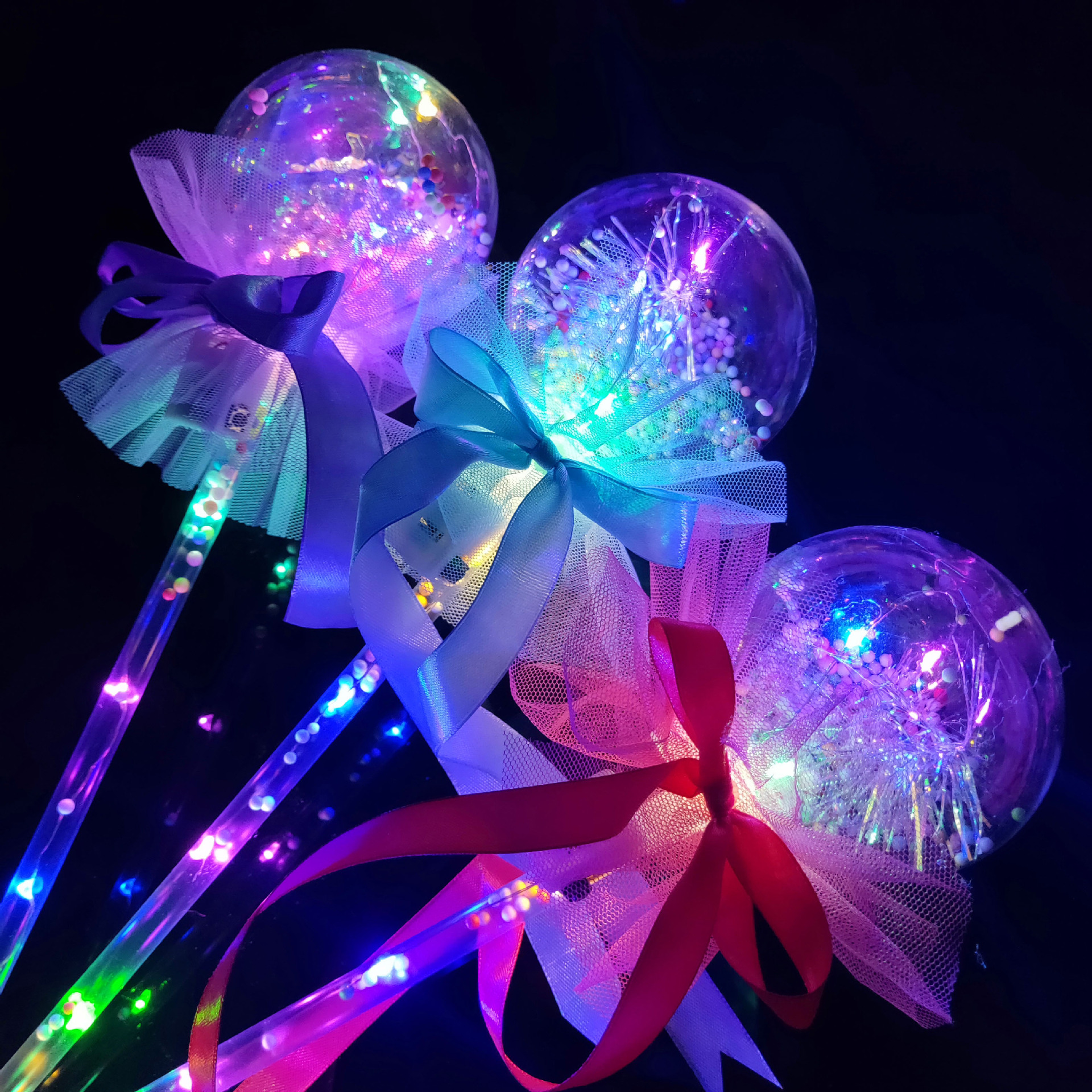Fairy Wand Magic Wand Glow Stick Children&#039;s Luminous Toys Stall Drainage Bounce Ball Star Sky Ball Magic Wand