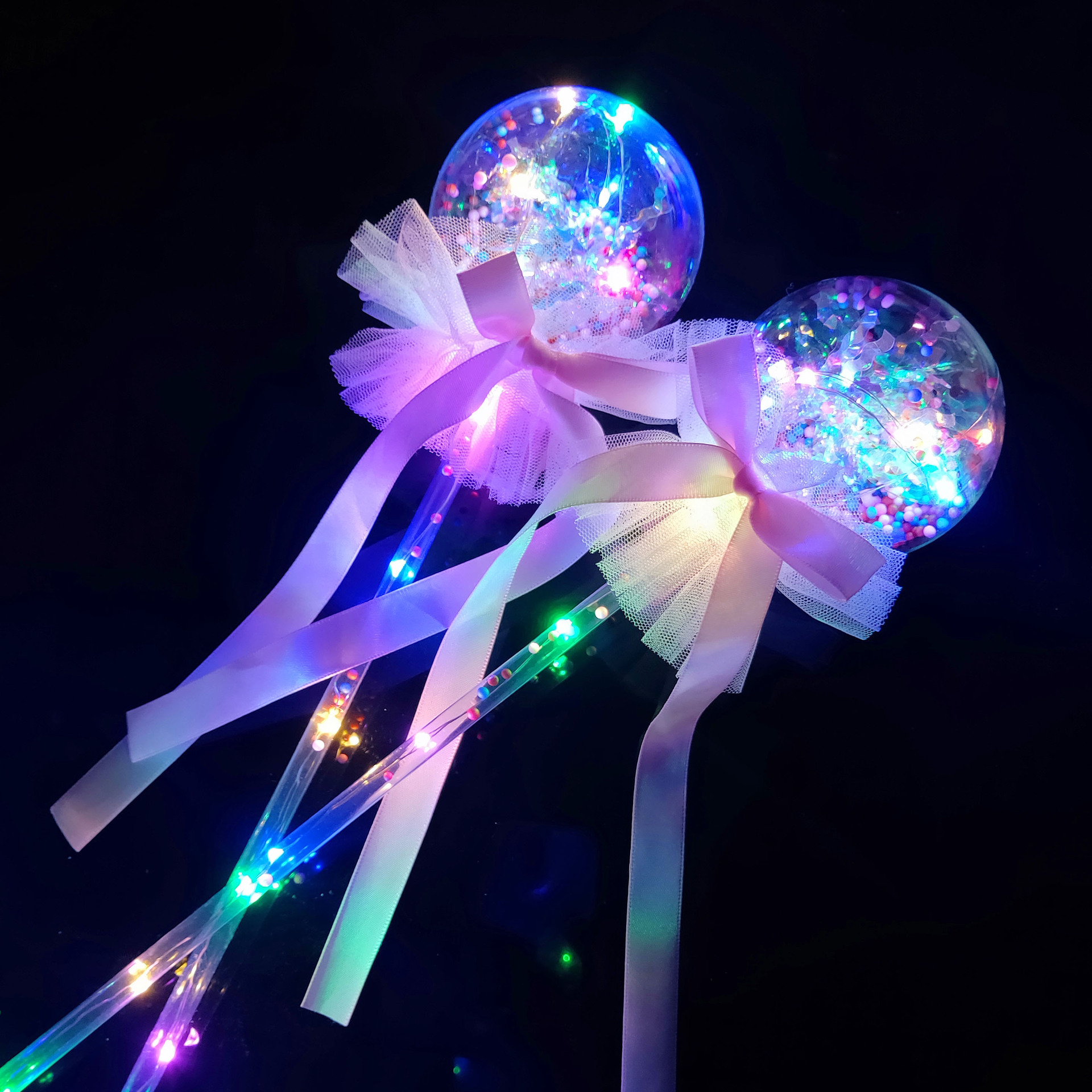 Fairy Wand Magic Wand Glow Stick Children's Luminous Toys Stall Drainage Bounce Ball Star Sky Ball Magic Wand